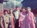 Left ro right: Edna, Marie, Randy, Wanda, Eva. Spring 1975.