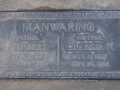 Herbert and Clarrissa Manwaring headstone. Groveland cemetery. GPS coordinates: N 43 degrees 13.608', W 112 degrees 22.880'