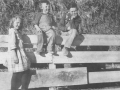 Picture scanned from Aunt Wanda's picture book. Left to right: Wanda, Basil, Holley. 1925.